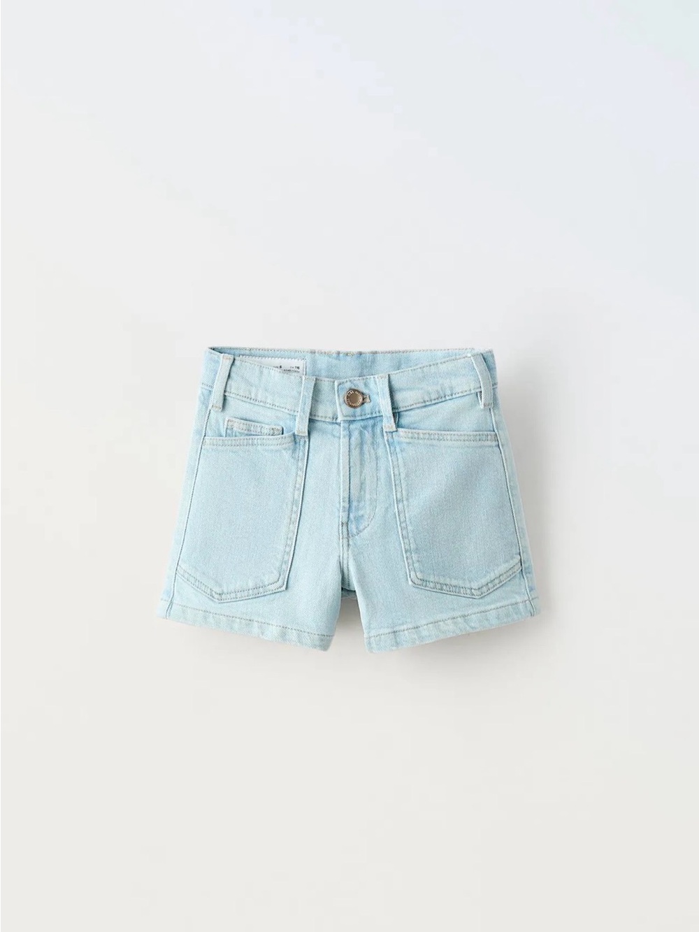 Zara Light Blue Denim Shorts Girls Size 6 EUC